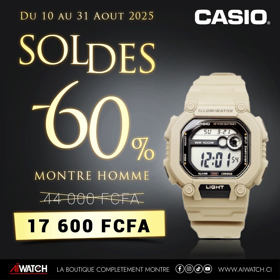 Montre Homme - W-737HX-5AVDF - Collection Jeunesse