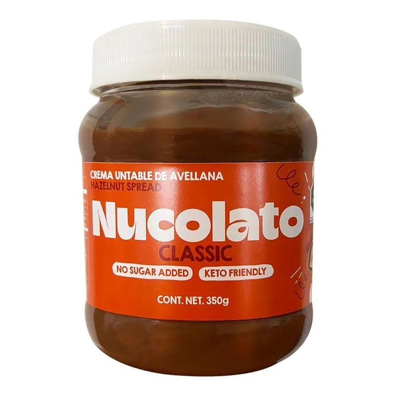 Crema De Avellana Sin Azucar Nucolato 350 Gr.