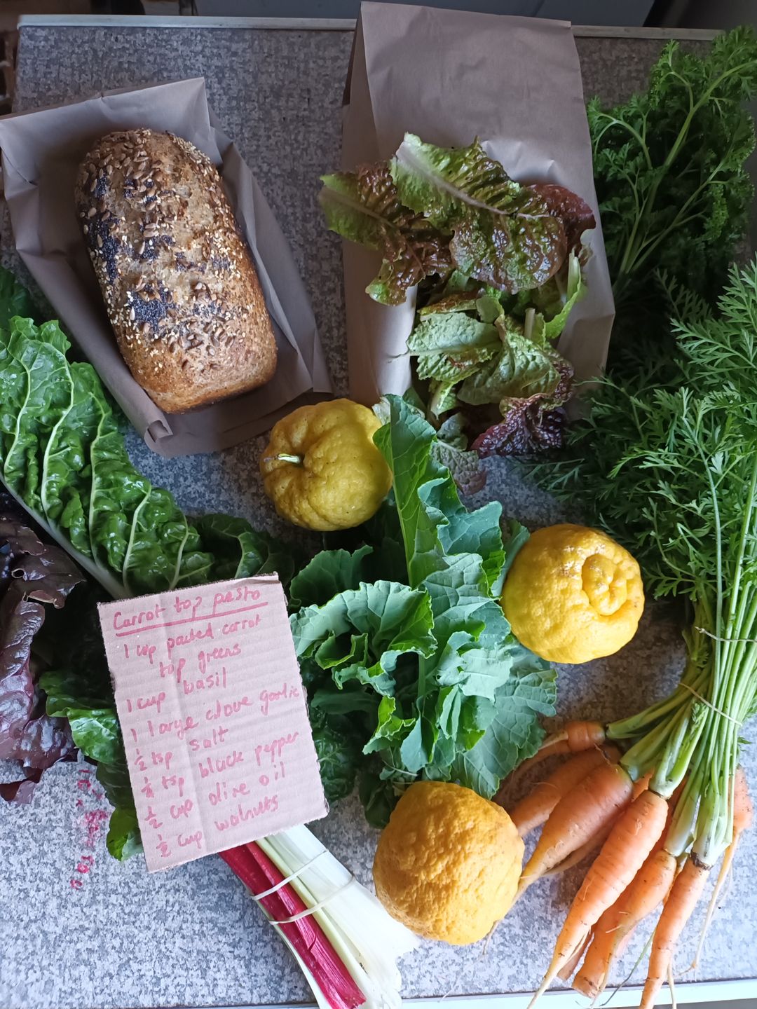 Saturday bundle- bread, herb and veg