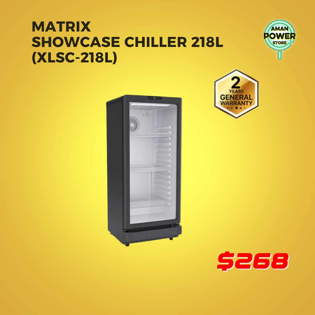 MATRIX SHOWCASE CHILLER 218L (XLSC-218L)