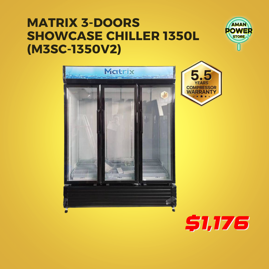 MATRIX 3-DOORS SHOWCASE CHILLER 1350L (M3SC-1350V2)