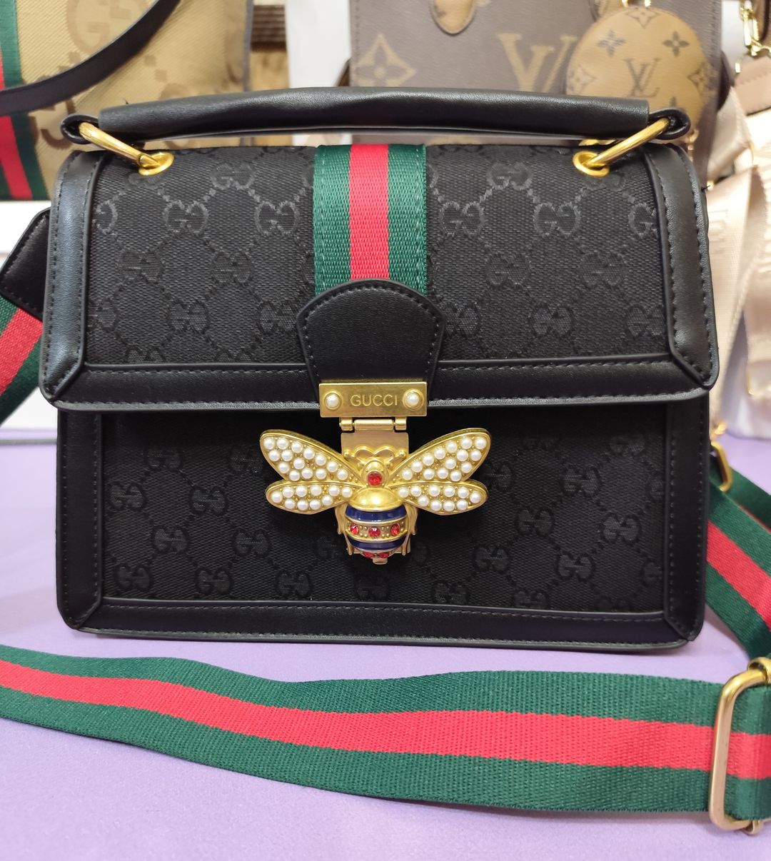 Bolsos GG, calidad superior, abeja negro
