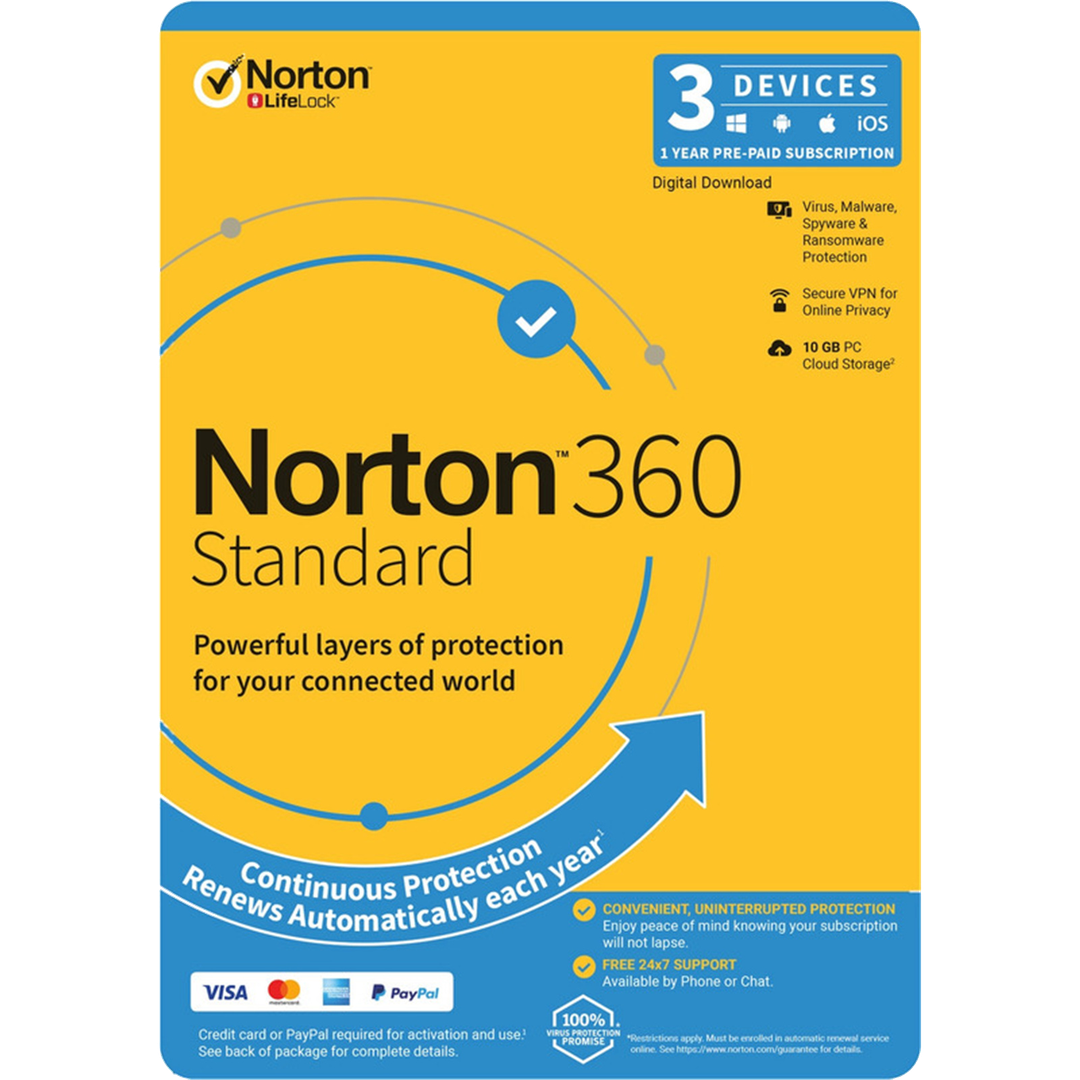 Norton 360 Standard 3 PC 1 an