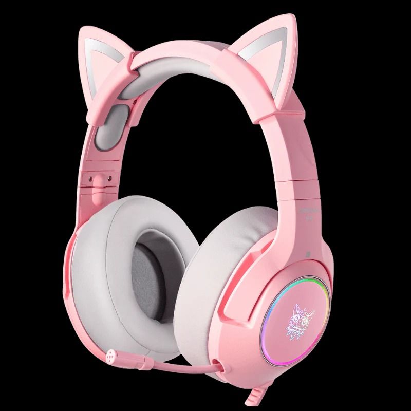 ONIKUMA K9 RGB Stereo Gaming Headset with Cat Ears for PS4, Xbox, PC and Switch