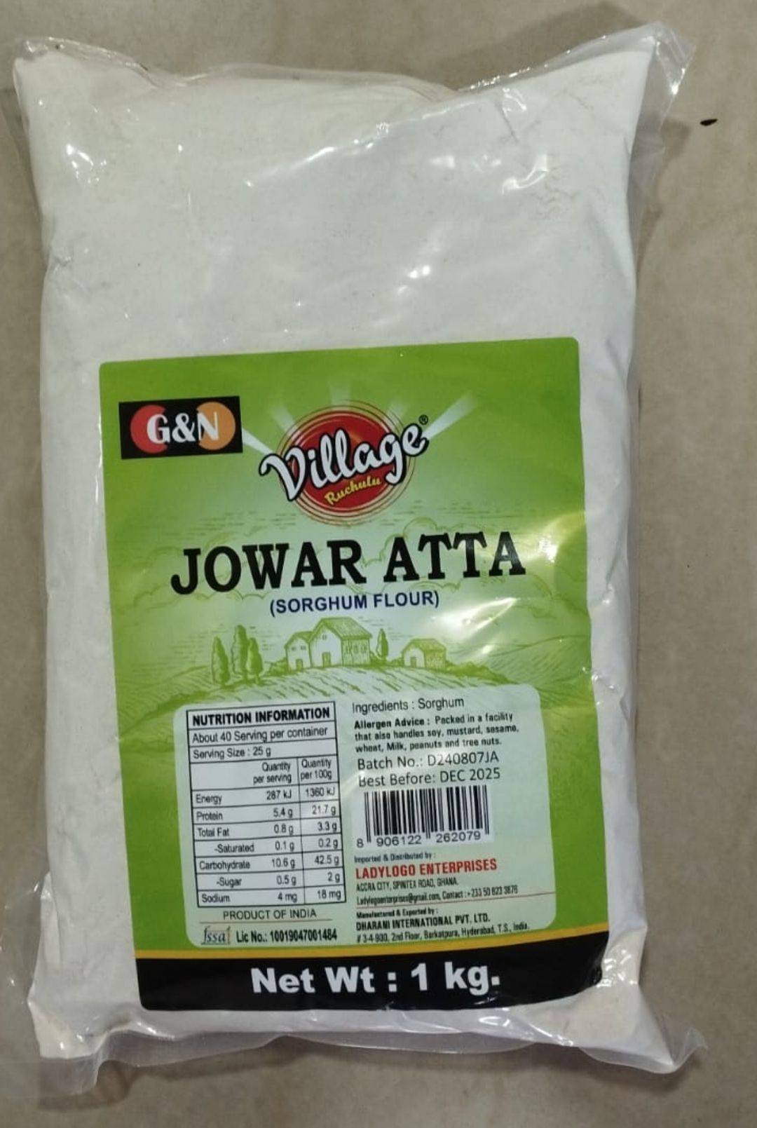 JOWAR ATTA 1 KG G&N