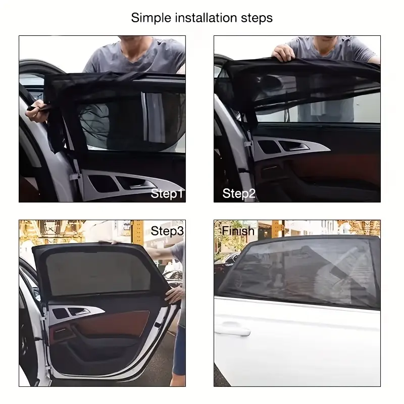 4x Car Sunshade Net Insect Shields