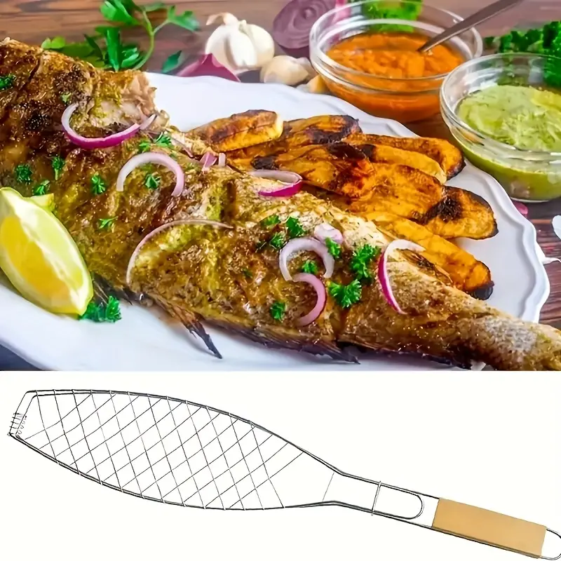 Wooden Handle BBQ Tongs