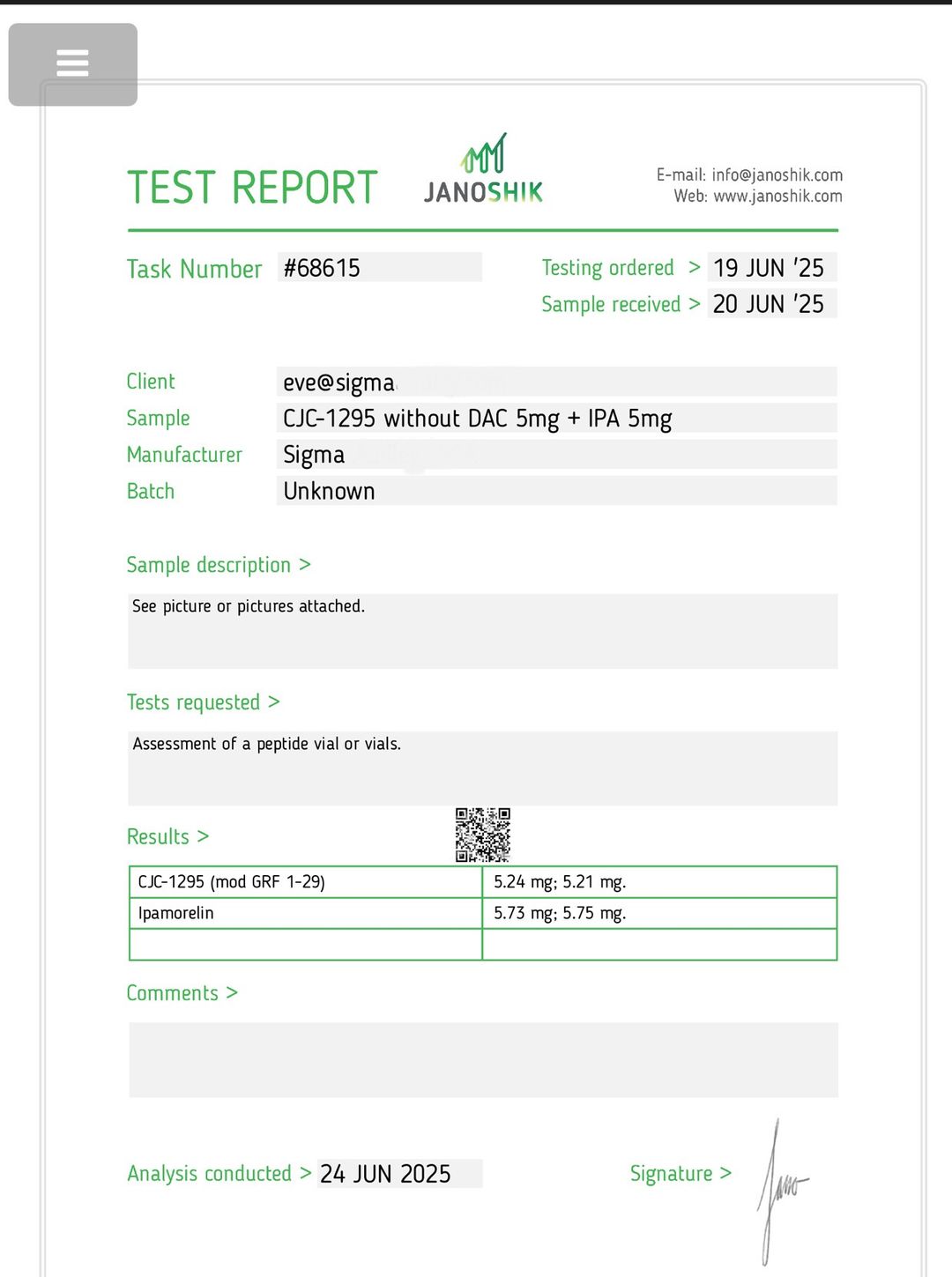 CJC-1295 without DAC 5mg + IPA Kit Bundles