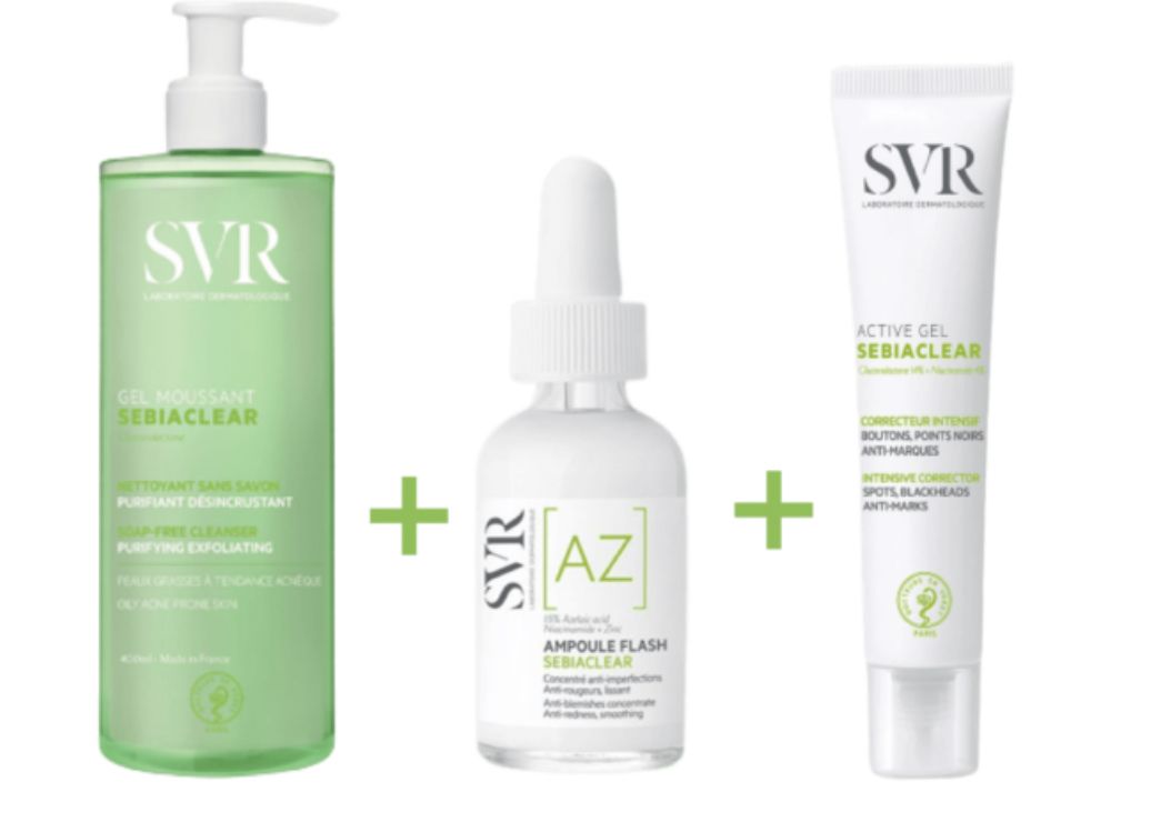 Svr Sebiaclear Routine Peau Lisse Anti Imperfections : Taches Boutons et Rougeurs