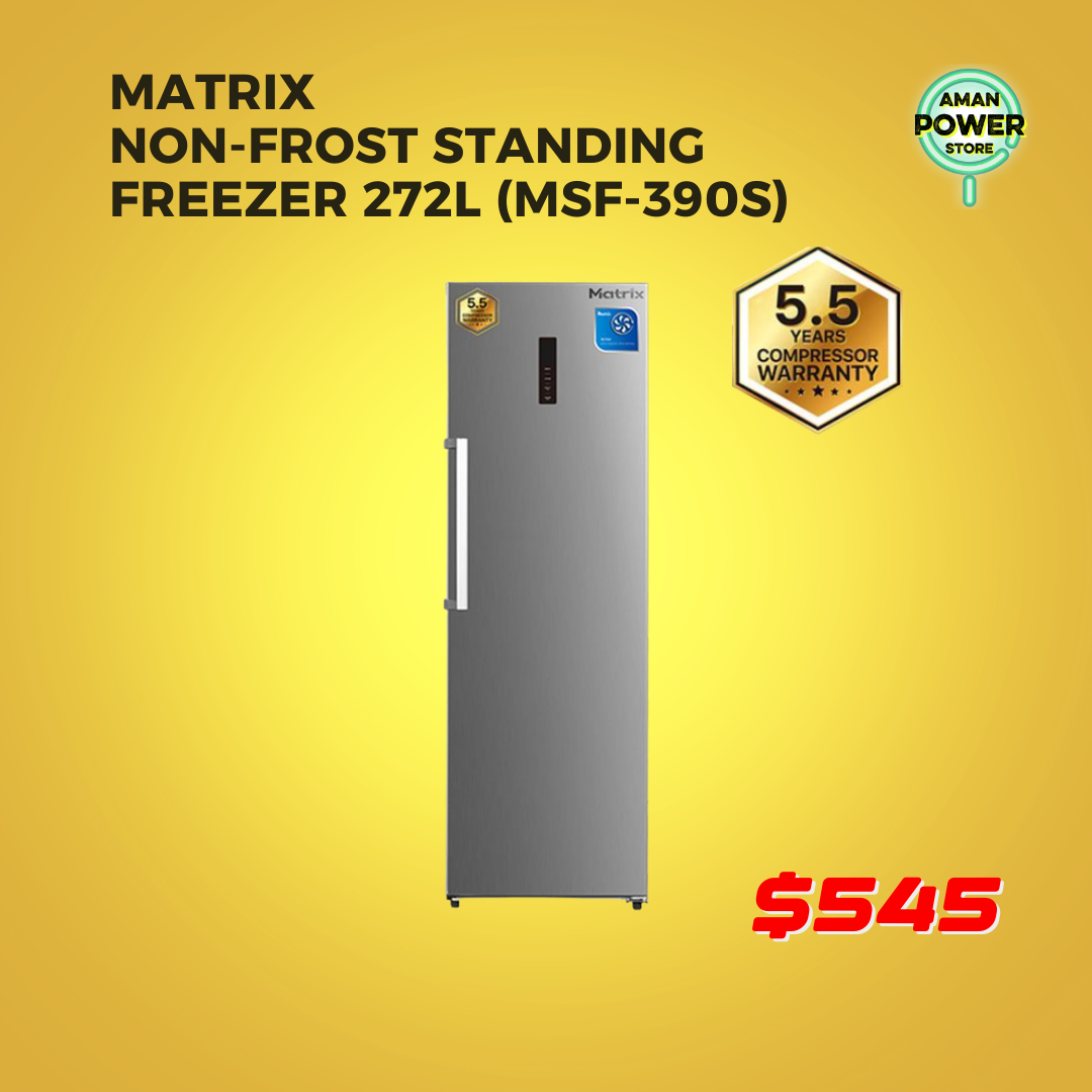 MATRIX NON-FROST STANDING FREEZER 272L (MSF-390S)
