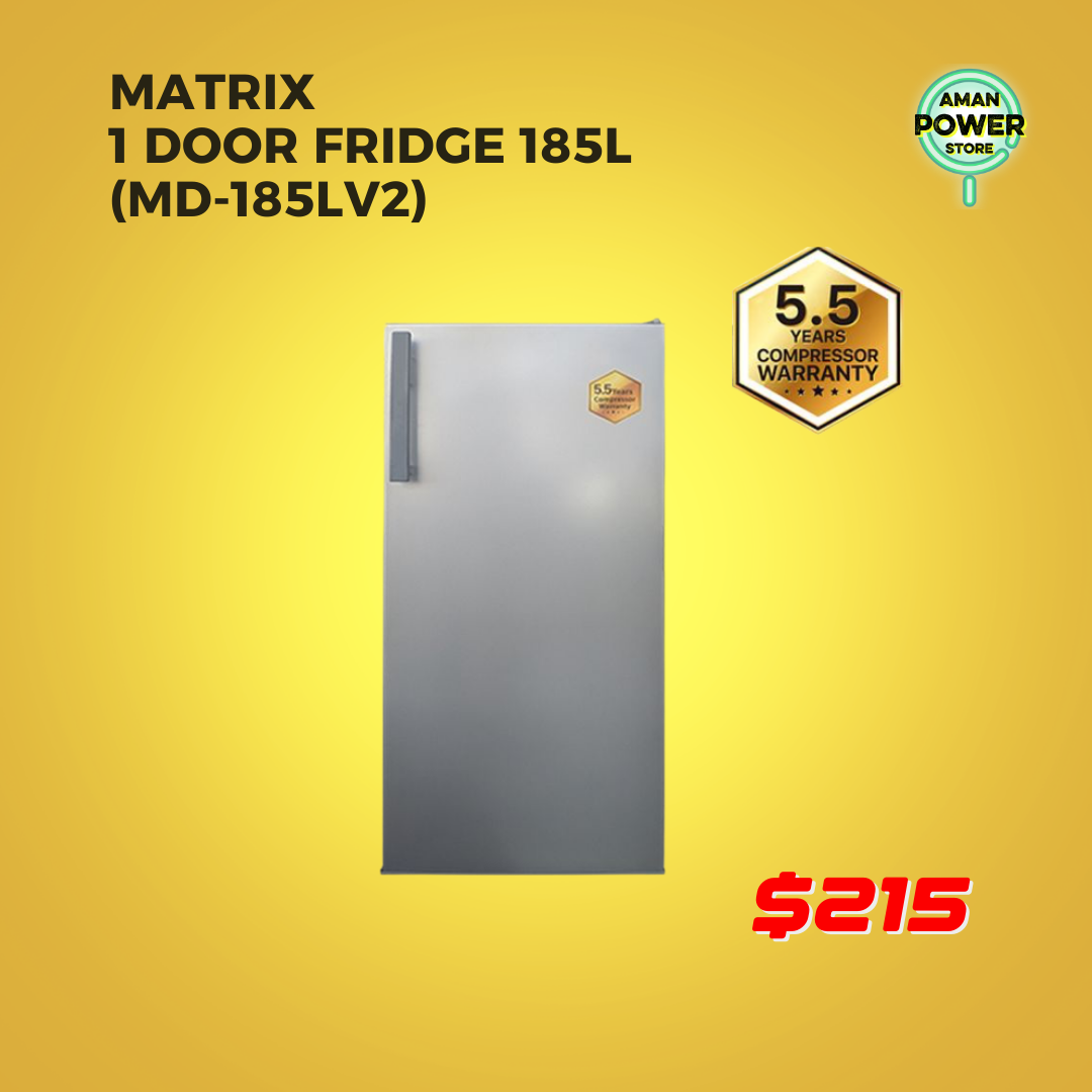 MATRIX 1 DOOR FRIDGE 185L (MD-185LV2)