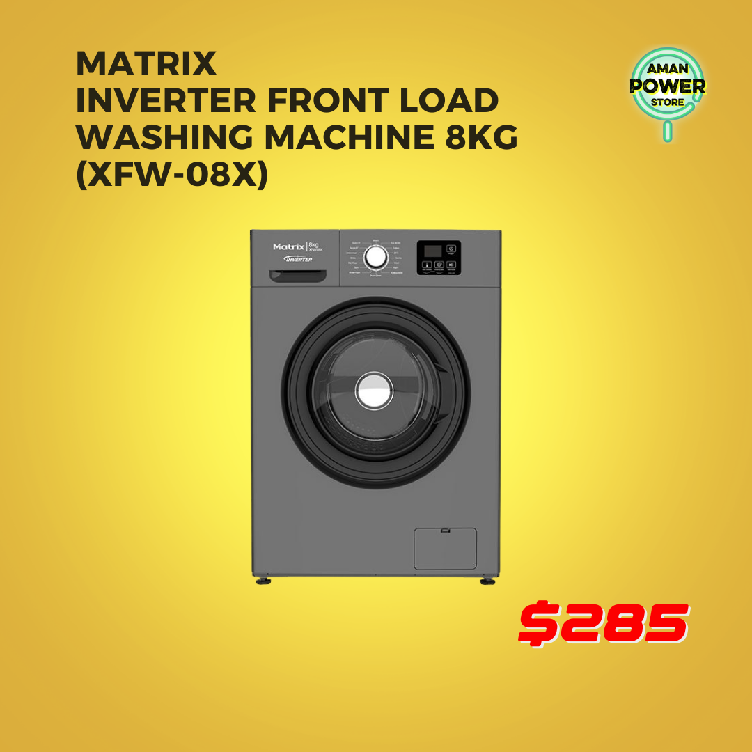 MATRIX INVERTER FRONT LOAD WASHING MACHINE 8KG (XFW-08X)