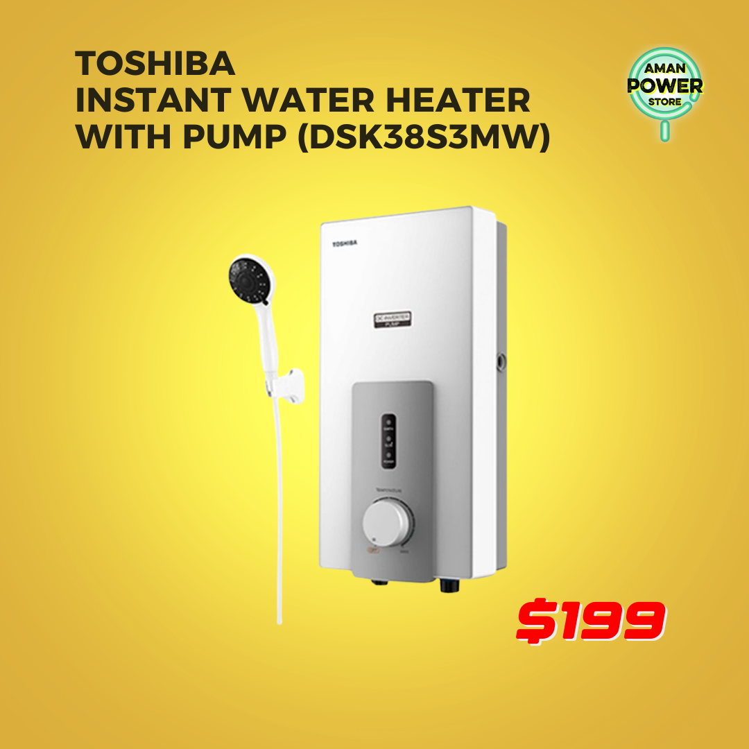 TOSHIBA INSTANT WATER HEATER WITH PUMP (DSK38S3MW)