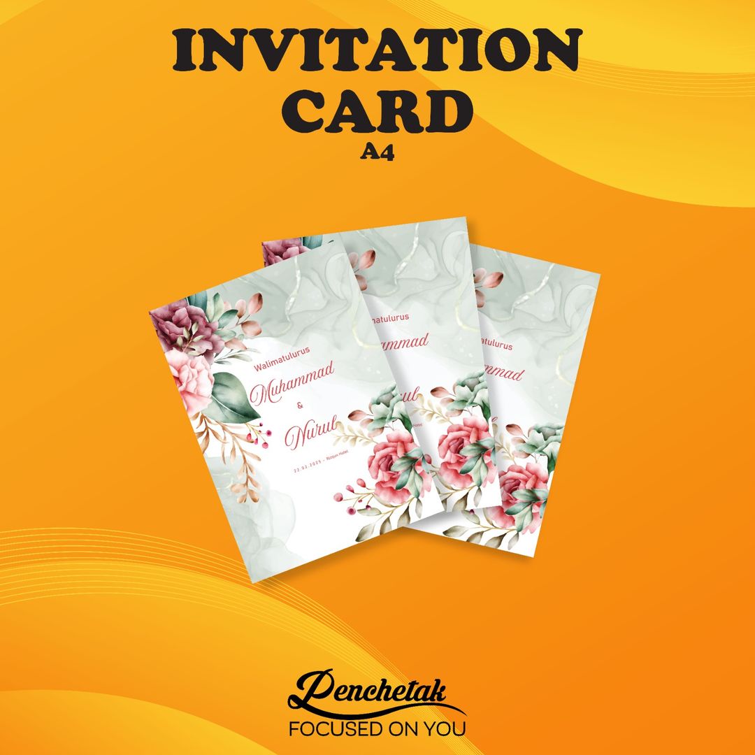 A4 Invitation card