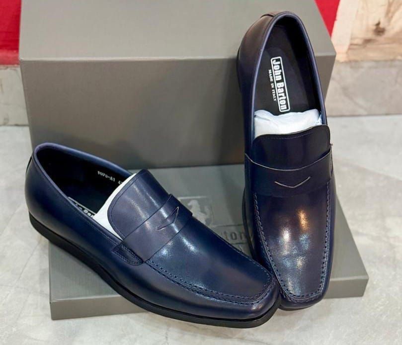 John Barton Cuir Lisse bleu 