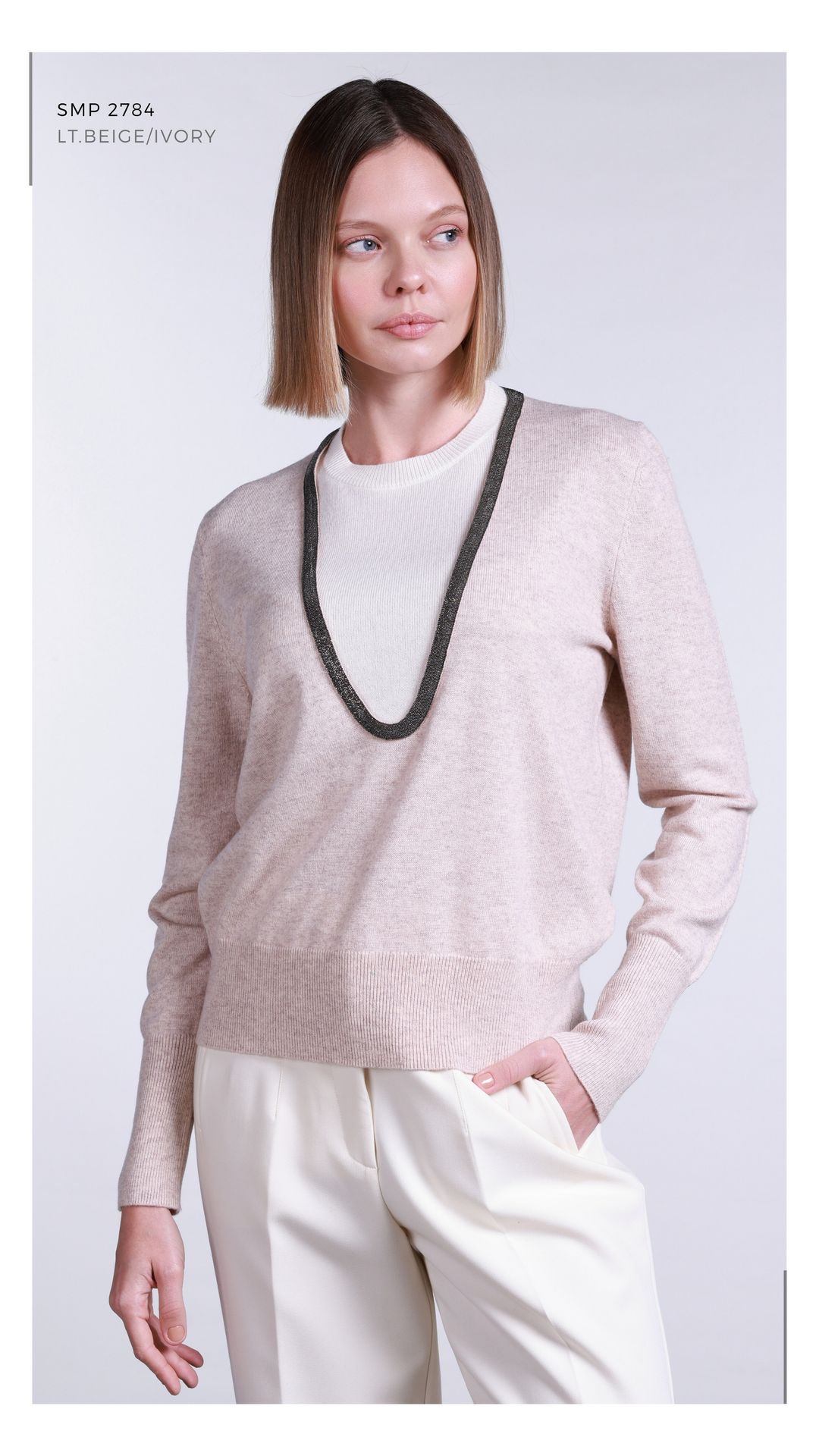 SMP2784 - LT.BEIGE/IVORY