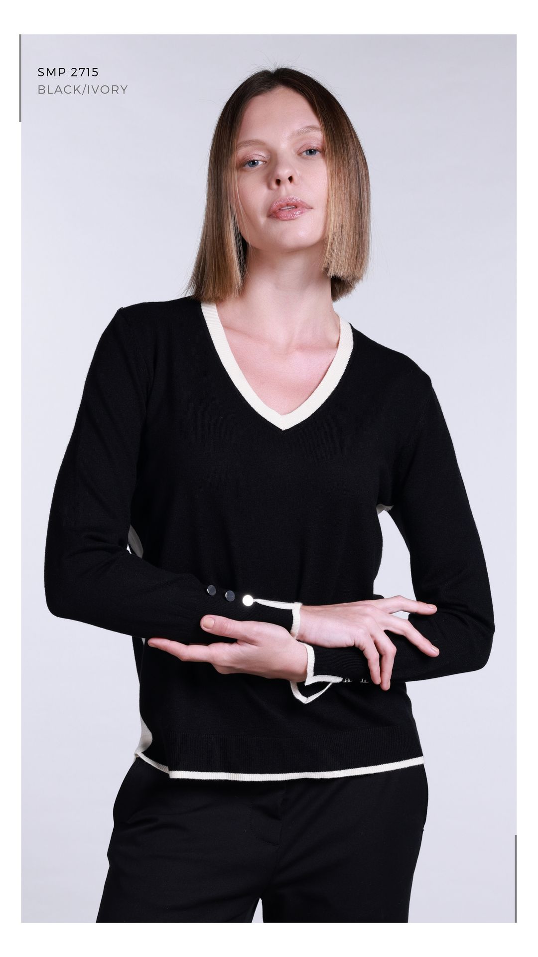 SMP2715 - BLACK/IVORY