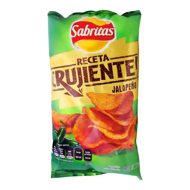 Papas Crujiente Jalapeno Sabritas 170 Gr.