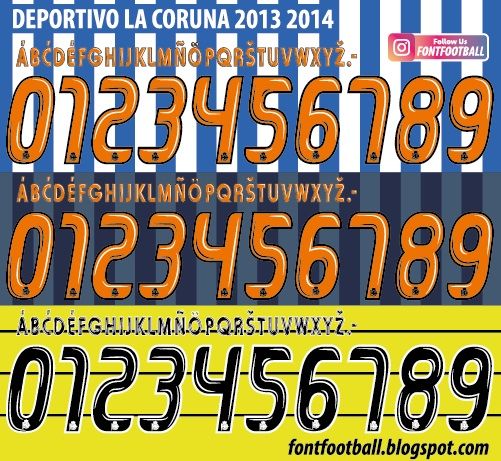 Font Vector Deportivo La Coruña 2013 2014 kit