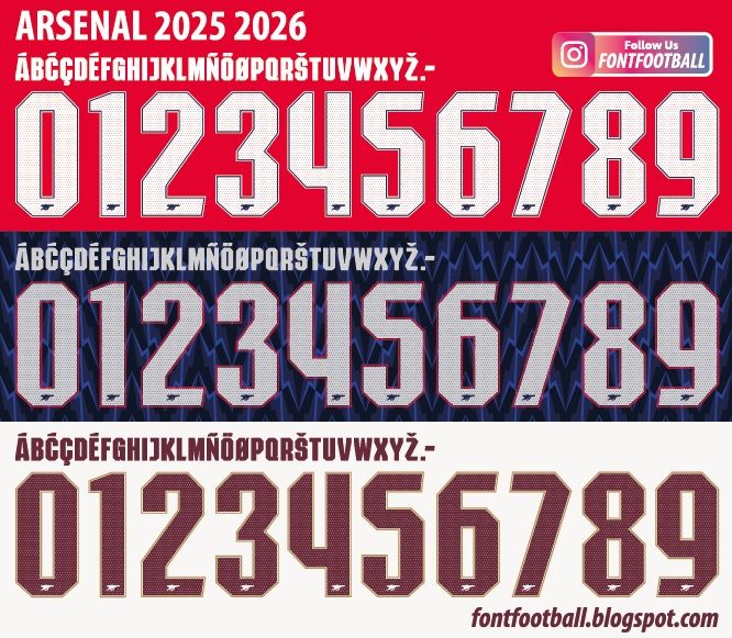 Font Vector Arsenal UCL 2025 2026 kit
