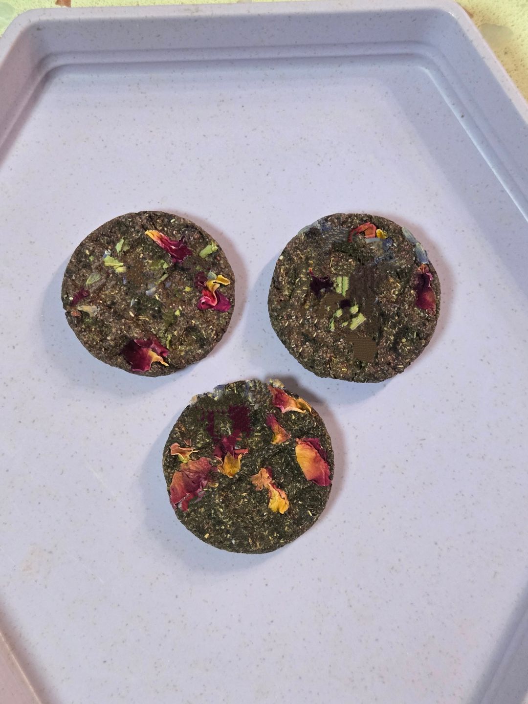 3 garden hay waffles