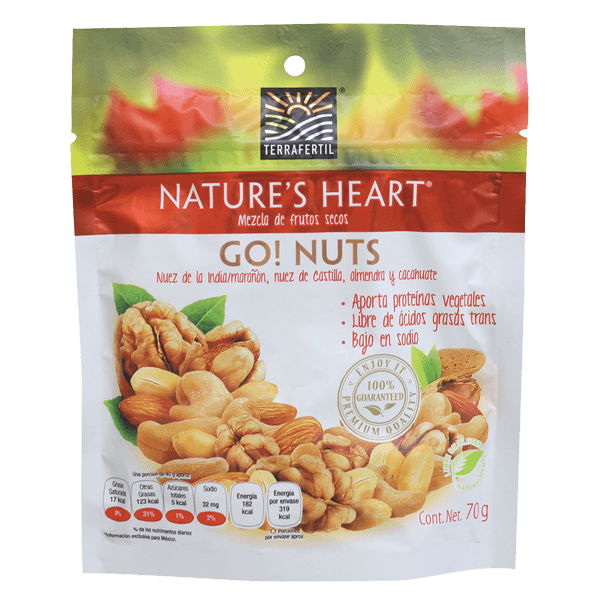 Frutos Secos Mix De Nueces Nature's Heart 70 Gr.