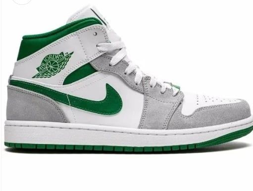 Air Jordan 1 Mid SE "Grey/Pine Green/White" sneakers