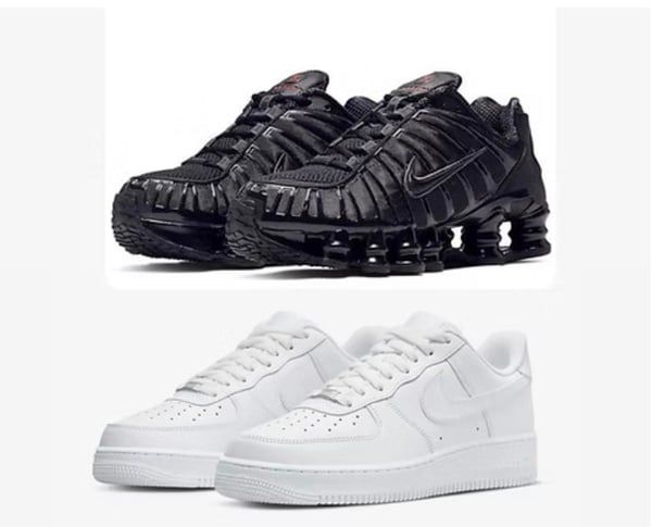 Nike Shox Black X Air Force 1 Combo