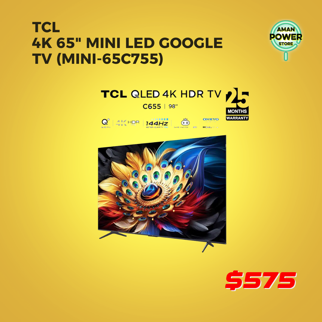 TCL 4K 65" QLED GOOGLE TV W/ 120HZ GAME ACCELERATOR (QLED-65C655)