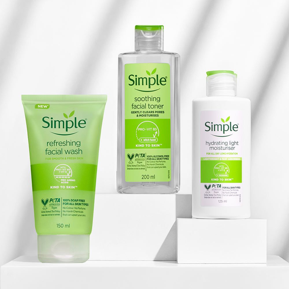 Minimalist Skincare Routine Set (Oily-combination Skin Combo Facial Wash, Toner & Moisturiser)