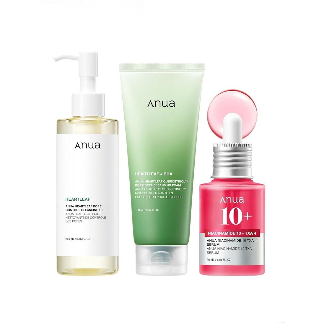 Anua 3-Step Glass Skin Beginner Set 