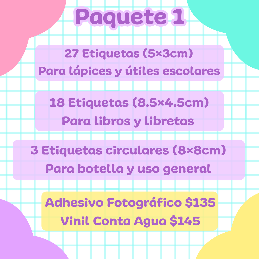 ETIQUETAS PAQUETE 1