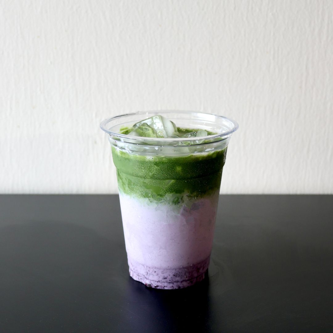 Blueberry Matcha Latte