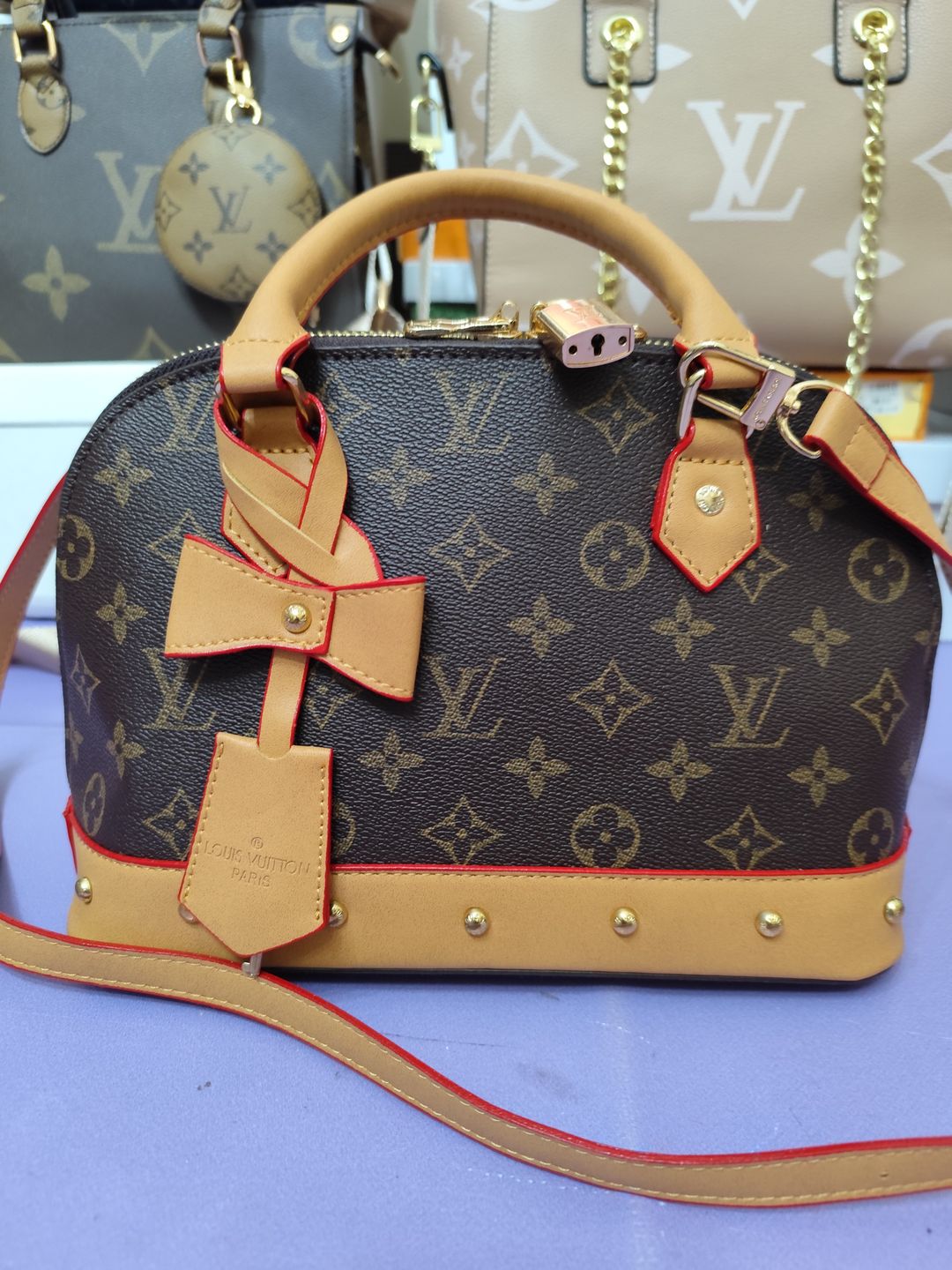 Bolsos LV, alma mediano 25cm, marrón clásico 