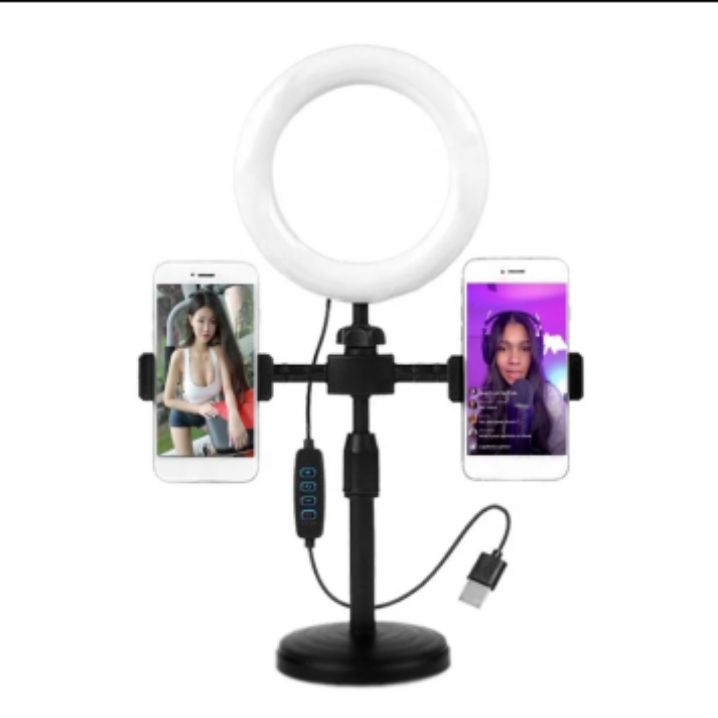 Anneau lumineux à led avec support de telephone
