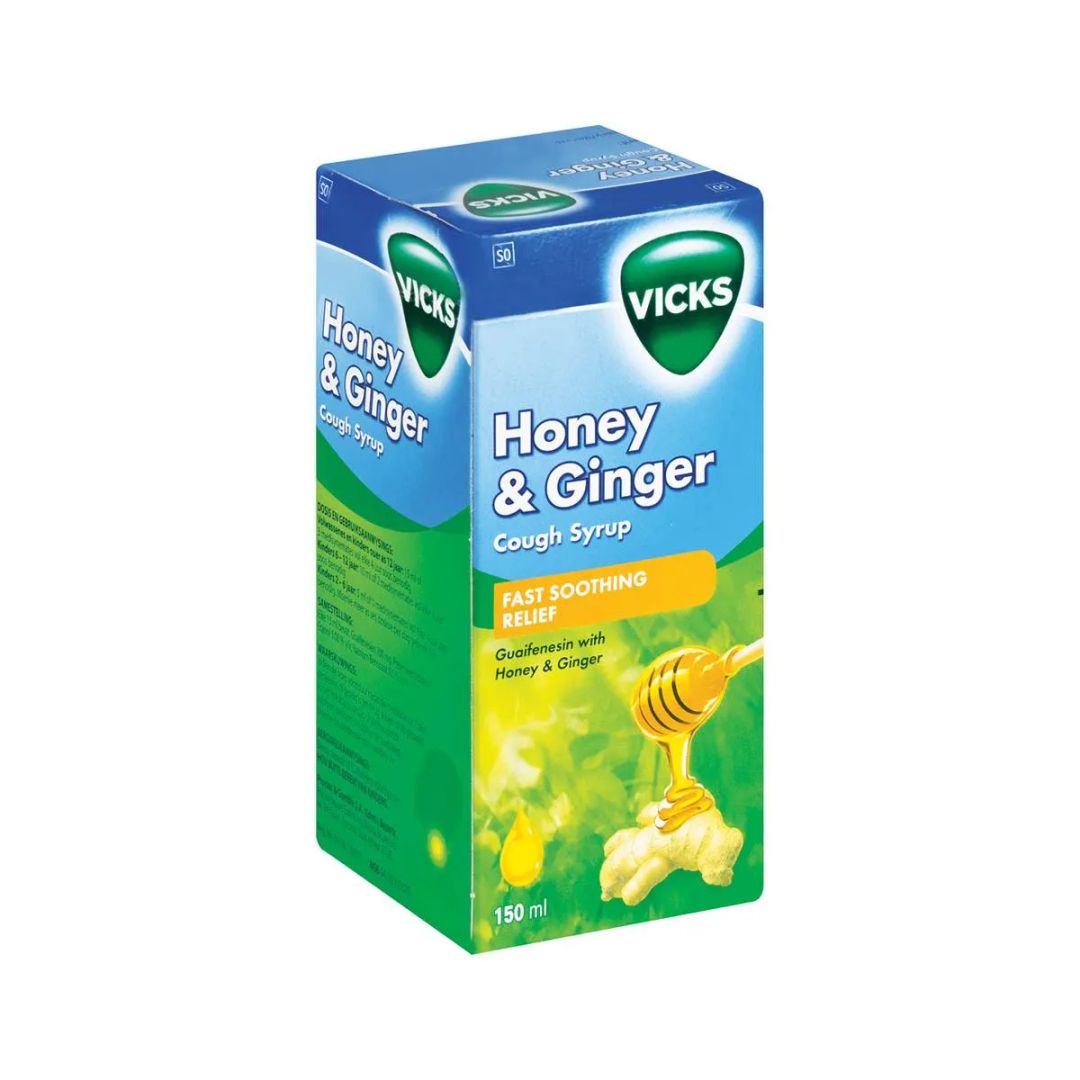 Vicks Cough Syrup 150ml Honey & Ginger