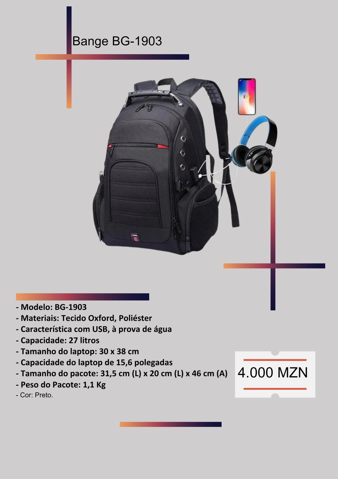 Mochila BAGE-1903