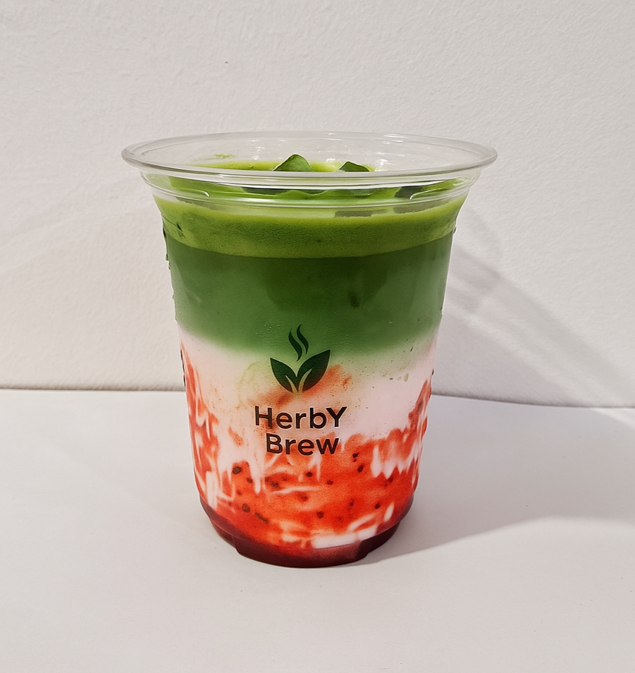 Iced Strawberry Matcha Latte