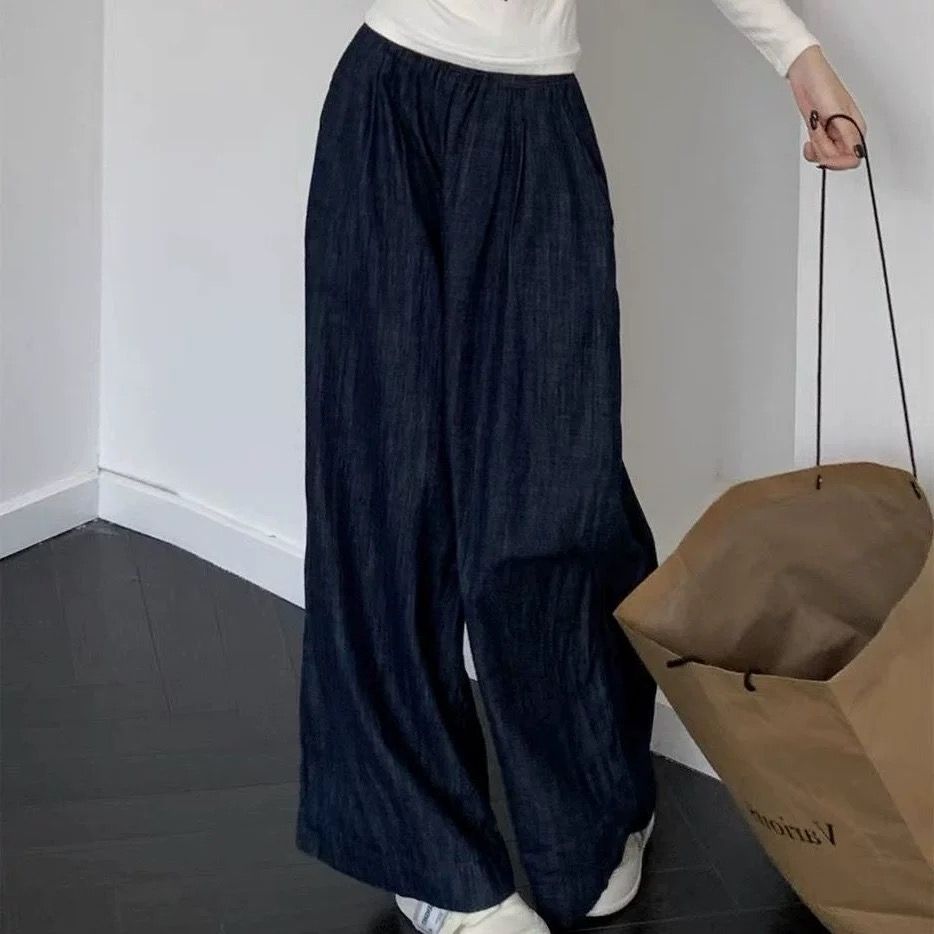 Fiya Wide Denim Palazzo Pants