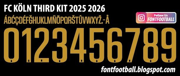 Font Vector FC Köln Cologne 3rd Third 2025 2026 kit
