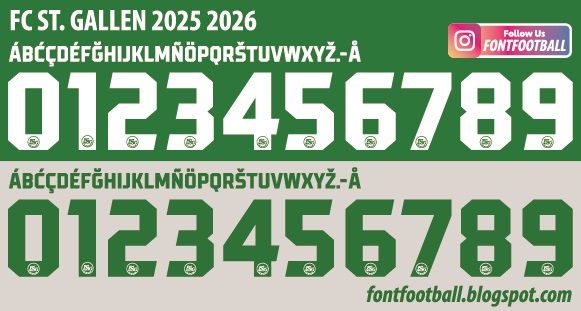 Font Vector St. Gallen 2025 2026 kit