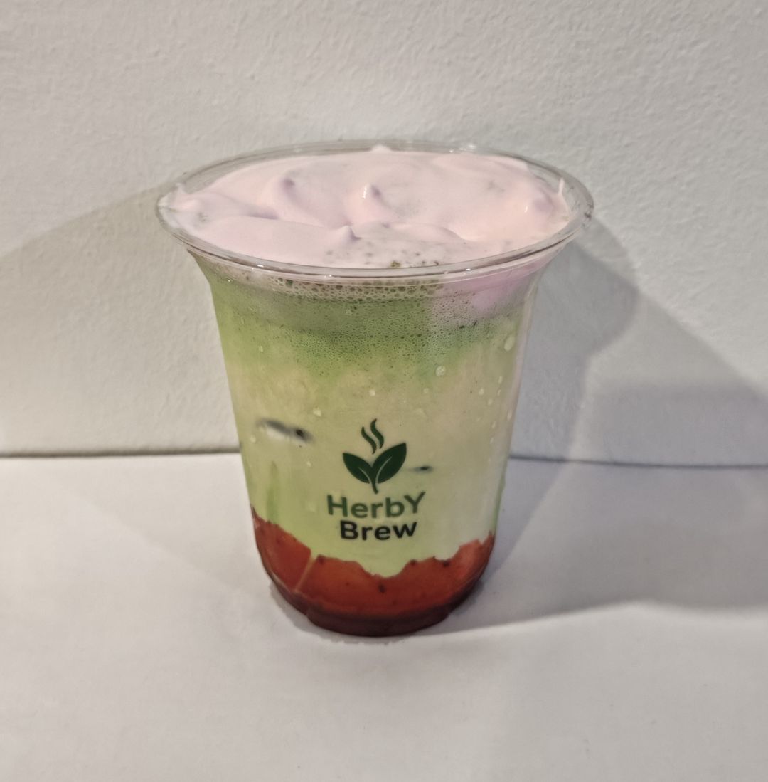 Iced Strawberry Matcha Cloud Latte