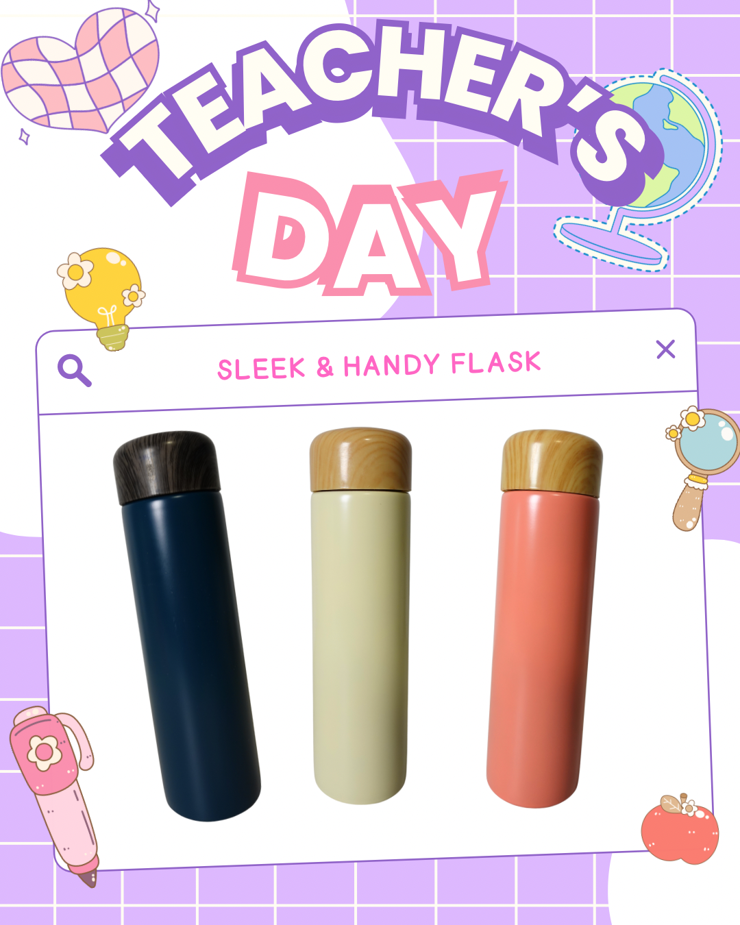 Customised Sleek & Handy Thermal Flask (250ml)