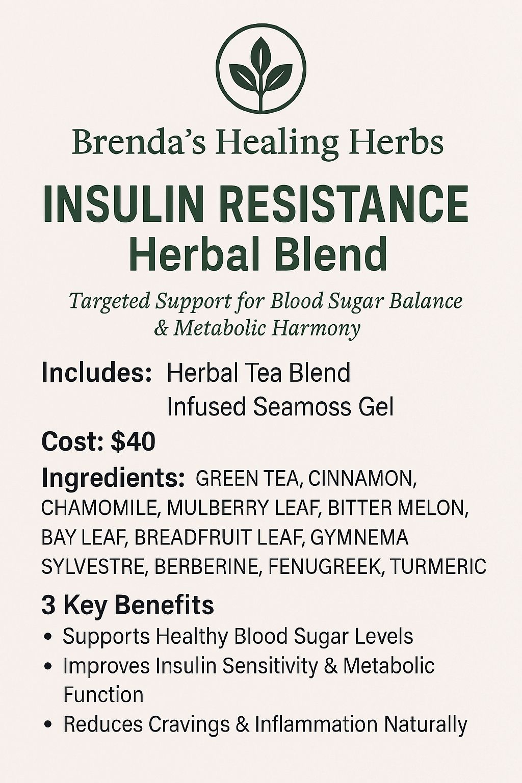 Insulin Resistance Herbal Support