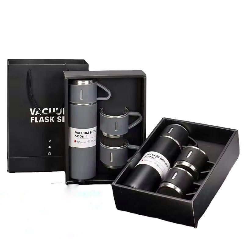 Coffret thermos isotherme 500 ml avec 2 tasses – Cadeau élégant ARTICLE N°: BCB_0007