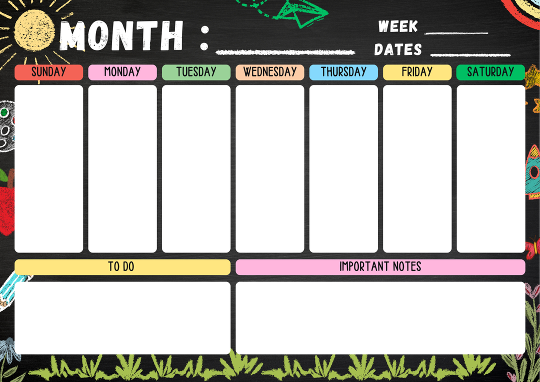 Monthly Planner - Chalk