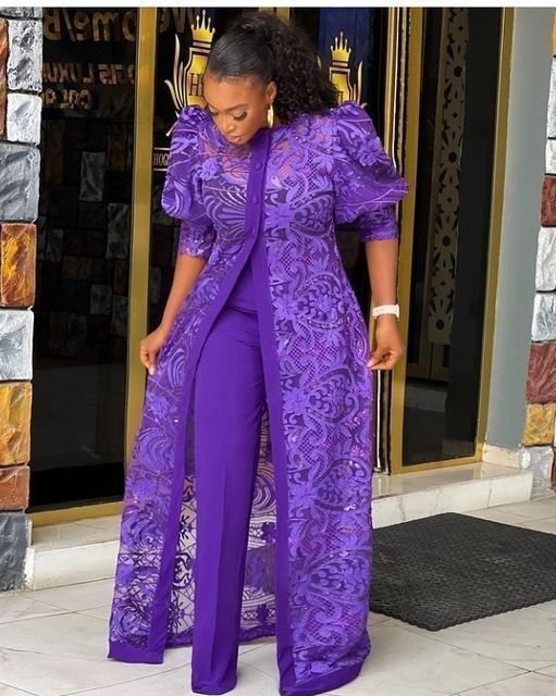 Combinaison couleur Violette avec motif