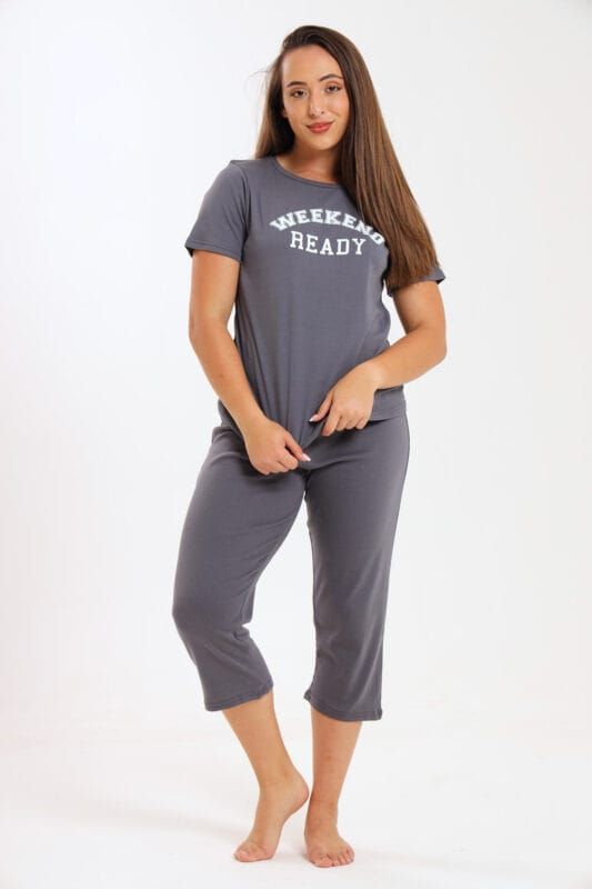 Ladies 3/4 short sleeve Summer pyjama set 