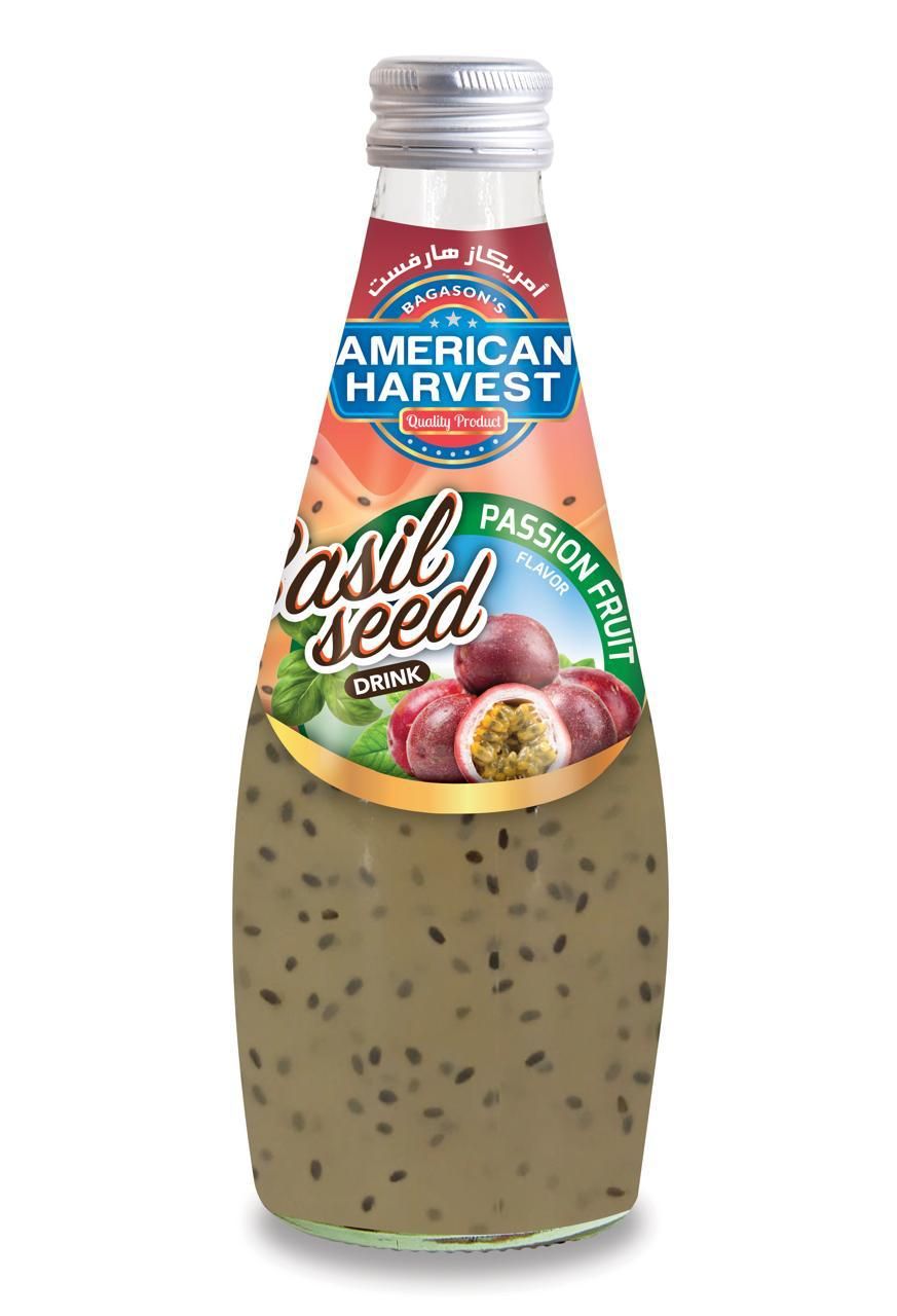 AMERICAN HARVEST BASIL SEED PASSIONFRUIT 290ML X24 20846