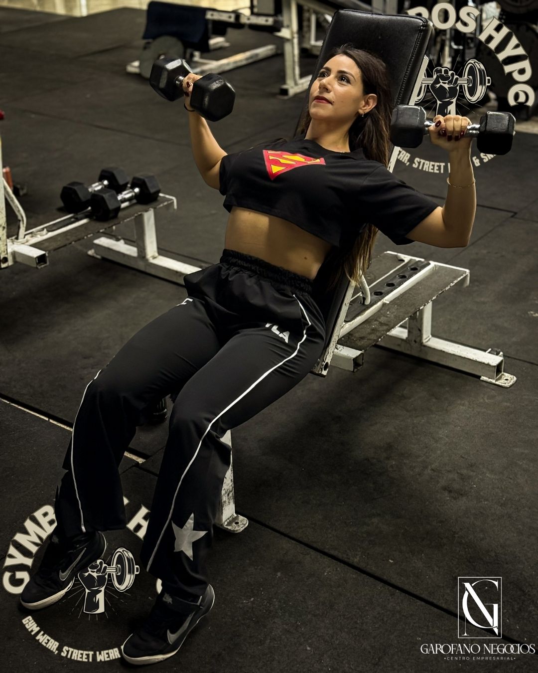 Crop top YoungLA x Superman black